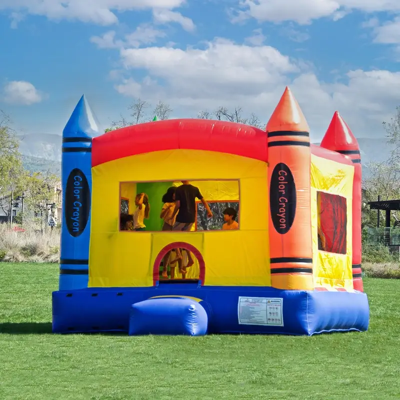 Crayon themed 13x13 bounce house rental in East Tennessee