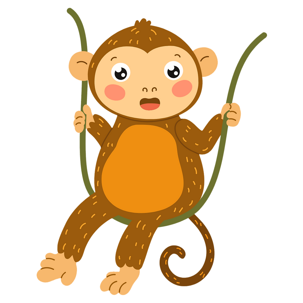 Jungle Rentals monkey mascot illustration